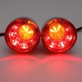 Httmt- Rear Chrome Amber Led Running Brake Turn Signal Indicator Light Compatible With H-d Xl 883 1200 92-17 P N Mt224-019r-cd