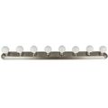 Sunlite B848 Bn 48-inch 8-bulb Bathroom Vanity Wall Fixture Brushed Nickel Finish 