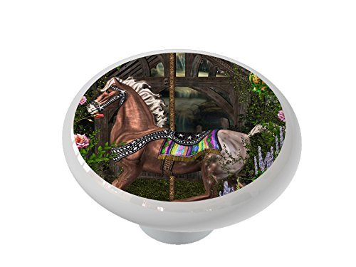 Gotham Decor Garden Carousel Ceramic Drawer Knob