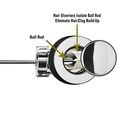 Pf Waterworks Hairfree Universal Never Clog Pop-up Stopper Cap Diameter 1 5 Inch Chrome Pf0208 
