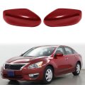 Red Mirror Cover Replace For 2013 2018 Nissan Altima Without Turn Signal Model Set Of 2 Side View Caps Clip On Replacement 