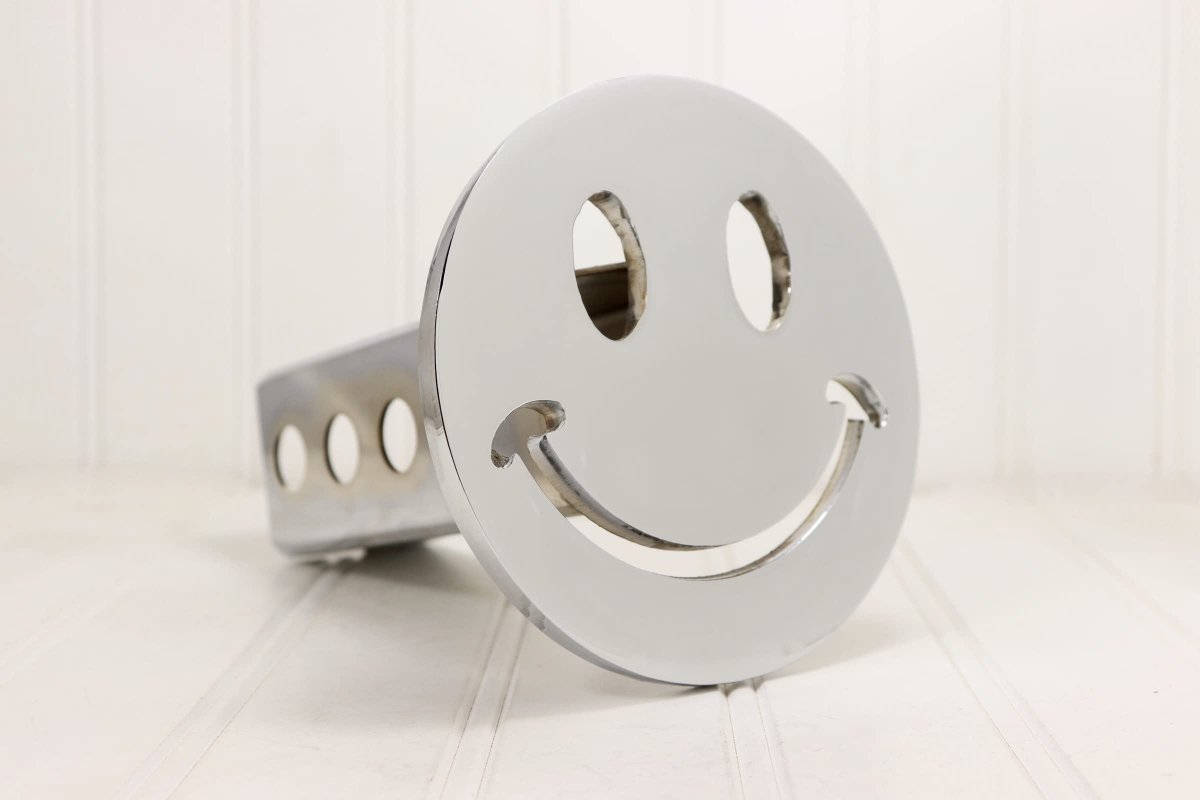 Custom Hitch Covers 12989-chrome Smiley Face Cover 2