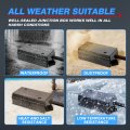 Mictuning Heavy Duty 7 Way Plug Inline Trailer Cord With Gang Junction Box 16 Feet Weatherproof