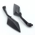 Carbon Fiber Diamond Blade Style Rearview Mirrors 8mm 10mm For Standard Metric Screws 7 8 Handlebar Suzuki B-king Sfv650 