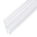 Shower Door Side Seal H-type Sweep For 5 16 Glass 130 Long Silicone Frameless Strip Stop Leaks Clear 