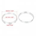 X Autohaux 4pcs 66 6 To 64 1 Mm Aluminium Alloy Car Hub Centric Rings Wheel Bore Spacer