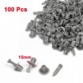 100 Pcs Auto Interior Door Trim Clips Plastic Rivet Fastener Gray 7mm Hole