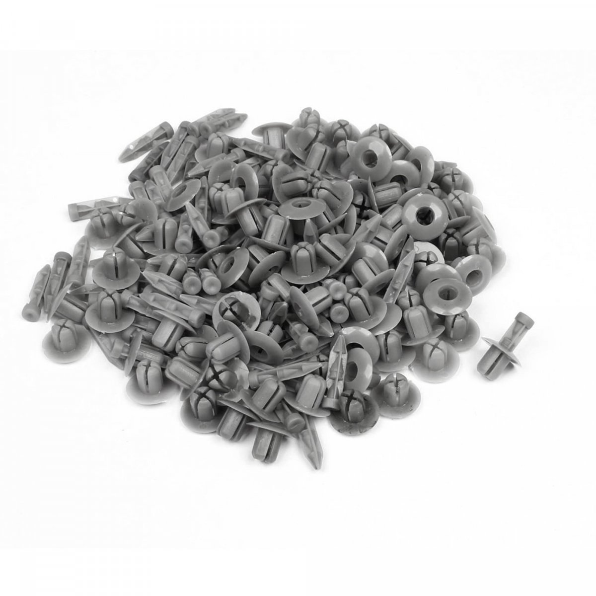 100 Pcs Auto Interior Door Trim Clips Plastic Rivet Fastener Gray 7mm Hole