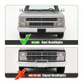 Hecasa Pair Headlight Bezel For 1985-1988 Chevy Chevrolet Gmc C K R V Series Truck Blazer Jimmy Replacement Gm2512126 Gm2513126