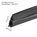 Uxcell Trim Seal With Top Bulb Epdm Rubber Channel Edge Protector Sheet Fits 0 5-3mm 3meters 9 84ft 1 22inch Height