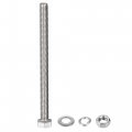 Uxcell M8 X 100mm Hex Head Screws Bolts Nuts Flat Lock Washers Kits 304 Stainless Steel Fully Thread Hexagon 4 Sets