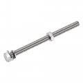 Uxcell M8 X 100mm Hex Head Screws Bolts Nuts Flat Lock Washers Kits 304 Stainless Steel Fully Thread Hexagon 4 Sets