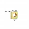 Uxcell Square Nuts M6x10mmx3mm Yellow Zinc Plated Metric Coarse Thread Assortment Kit 100 Pcs