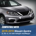 Ni2503244 Factory Style Halogen Headlight Lamp Compatible With Nissanentra S Sv Fe S 2016-2019 Passenger Right Side Black