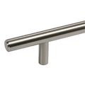 5 Pack Rok Hardware 3 Hole Centers Brushed Nickel Kitchen Cabinet Euro Style Drawer Door Steel T Bar Pull Handle 6 Length 
