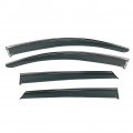 Vesul Rain Guard Window Visor Compatible With Toyota Bz4x 2023 2024 Wind Deflector Shield Cover 304 Stainless Steel Trim