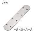 Uxcell Flat Straight Brace Repair Plate 168 X 38 2 8mm Stainless Steel Fixing Mending Bracket Connector Silver For Furniture