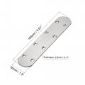 Uxcell Flat Straight Brace Repair Plate 168 X 38 2 8mm Stainless Steel Fixing Mending Bracket Connector Silver For Furniture