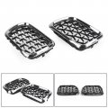 Topteng Chrome Front Kidney Grill Mesh Grille Fit For Bmw E36 M3 1997-1999 51138122237 51138122238