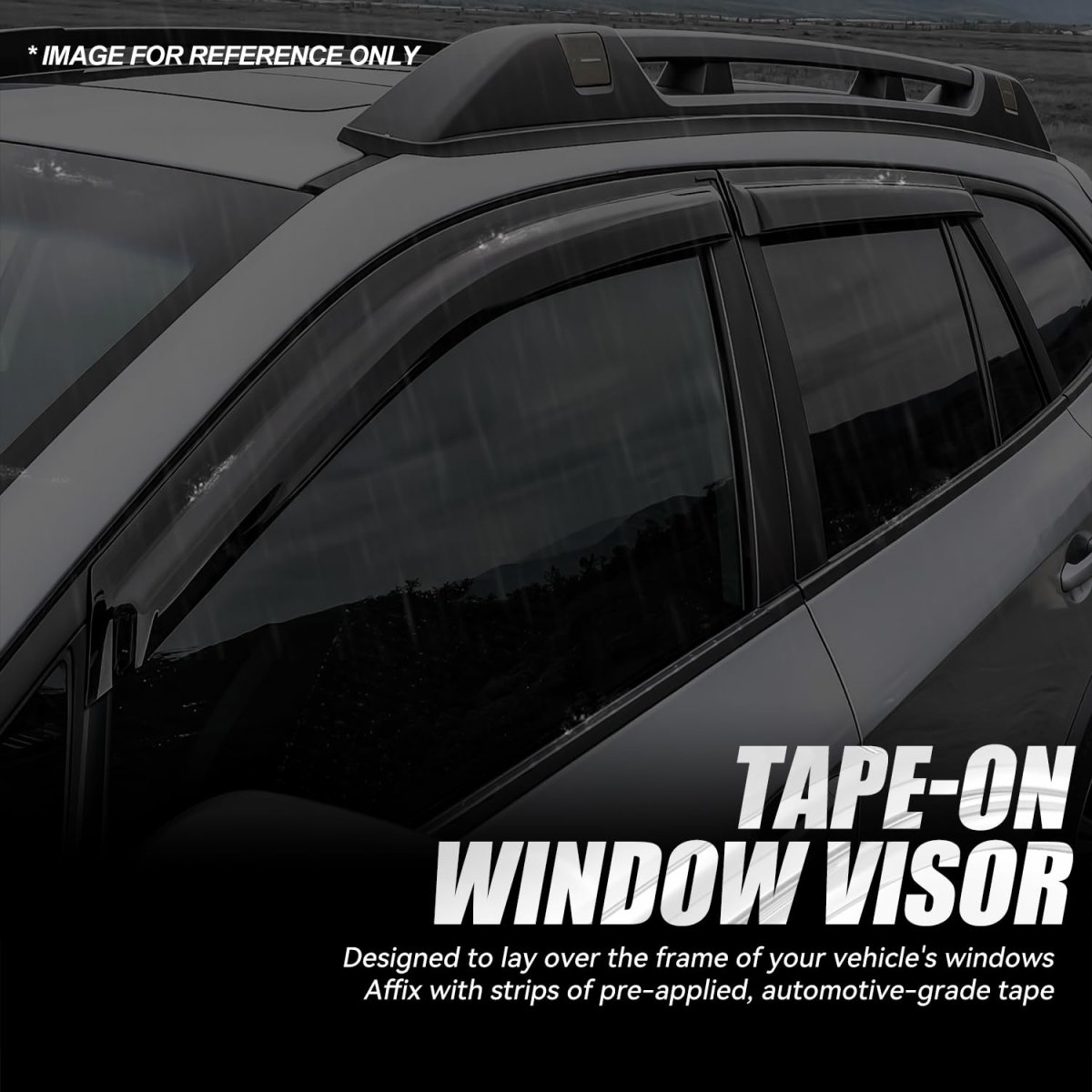 Window Rain Guards For 2014 2015 2016 2017 2018 Subaru Forester Glossy Black Vent Visors And Wind Deflectors Set Of 4 Pieces