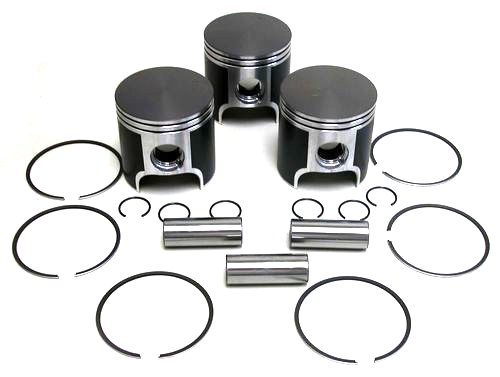 T Moly Series Piston Kit Standard Bore 66 50mm 09-601 Chrome Painted Finish