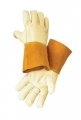 Radnor Medium Standard Grain Cowhide Mig Tig Welders Glove With 4 Split Leather Cuff Kevlar Sewn Reinforced Thumb Strap And 