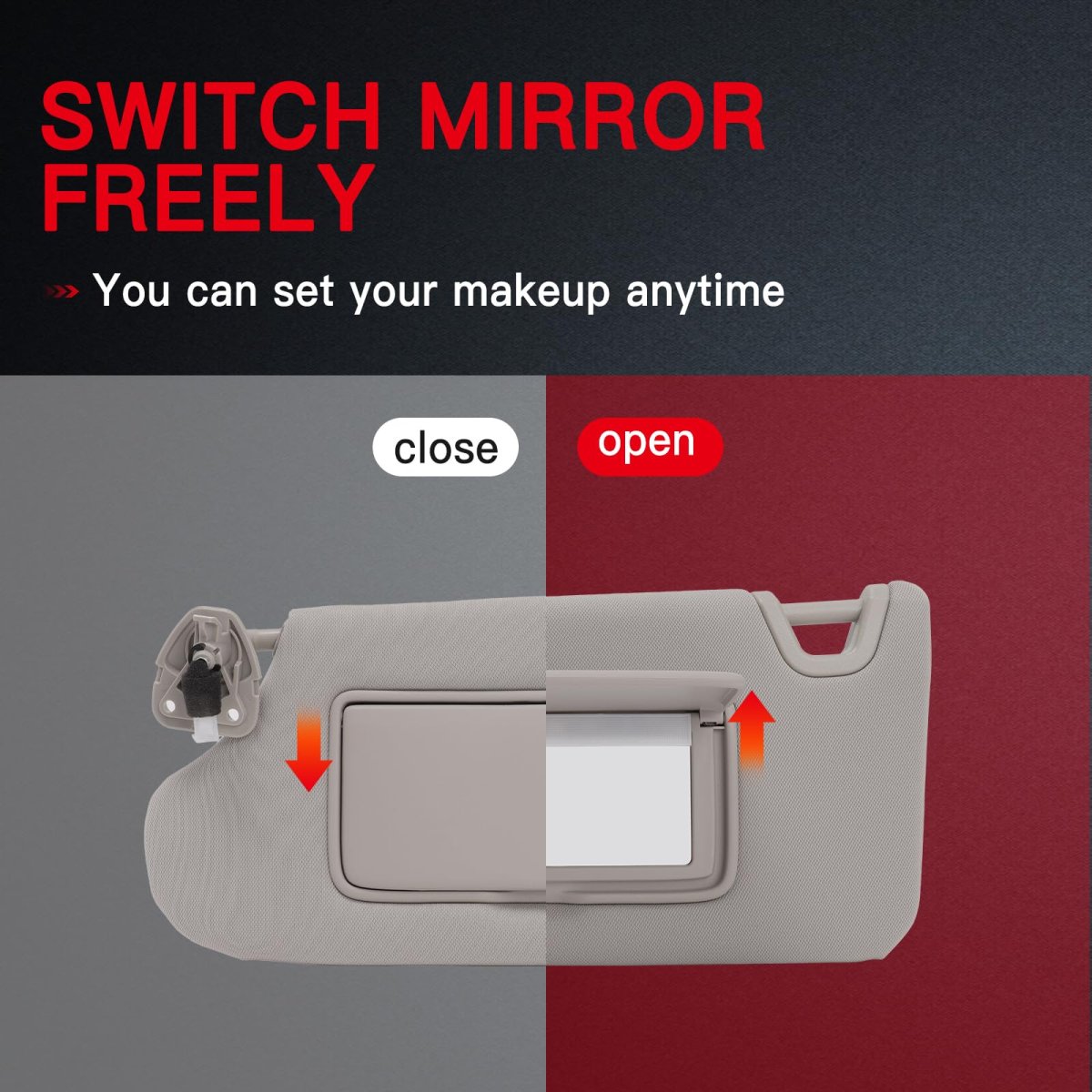 Sun Visor For Mazda 3 2010 2011 2012 2013 Without Sunroof Driver Side Left Replaces Bbm2 69 320c 75 And Bbm3 Gray Adjustable