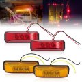 Side Marker Led Sign Light For 12-24v Pickup Truck Trailers Suvs Rvs Camping Boats Trucks 2x Red Amber