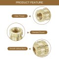 M2 X 3mm L 3 2mm Od Female Thread Brass Knurled Threaded Insert Embedment Nuts 80pcs