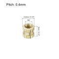 M2 X 3mm L 3 2mm Od Female Thread Brass Knurled Threaded Insert Embedment Nuts 80pcs