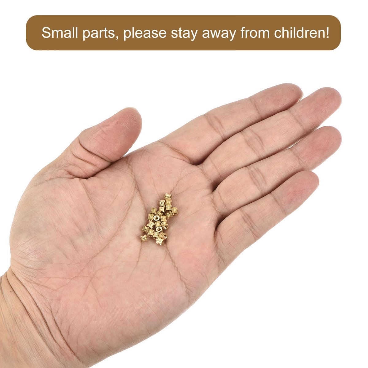 M2 X 3mm L 3 2mm Od Female Thread Brass Knurled Threaded Insert Embedment Nuts 80pcs