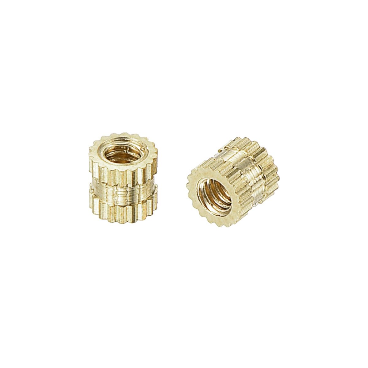 M2 X 3mm L 3 2mm Od Female Thread Brass Knurled Threaded Insert Embedment Nuts 80pcs