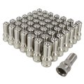 Double Seal Valve Stem Caps For High Pressure Truck Car Rv Bus Tires Nickel Plated Brass Protection 50 Pack 