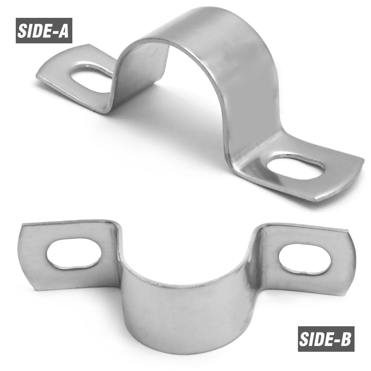 Hoypeyfiy 10 Pcs U-bolt Clamp Bracket 304 Stainless Steel U-shaped 2 Hole U-tube Strap For Hose Pipe 1-1 4 Inch