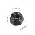 Uxcell Hex Lock Nuts M3 X 0 5mm Carbon Steel Nylon Insert Self-locking For Fasteners 50pcs Black