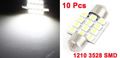 10 X 31mm 1 25 3528 Surface Mount Device 12 Led Car Festoon Map Light 3175 3021 Bulbs 