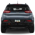 Jeep Trailhawk License Plate Frame 3d Dark Gray Letters On Black Metal Universal Fit For Car Suv Truck 12 In X 6 With Screw