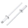 50pcs 1 8 X3 Aluminum Blind Rivets Grip And Steel Mandrel Countersunk Head Long Split For Metal Furniture Automotive Silver 
