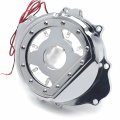 Httmt- Chrome W Yellow Led Left Engine Stator Cover Compatible With Hond 07-14 Cbr600rr F5 P N Mt313-005a-cd