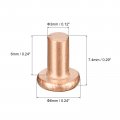 Uxcell 200pcs Copper Solid Rivets 1 8 X 15 64 Flat Head Rivet Metal Fasteners For Electrical Applications Leather Working