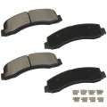 D2087 Front Disc Brake Pad Set For Ford Expedition 2018 2021 F150 2020 And Lincoln Navigator 2022 Ceramic With Hardware 