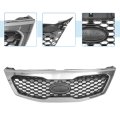 No 863502p000 Front Upper Hood Bumper Grille For Kia Sorento 2011-2013 Kidney Grill Black Silver Tone
