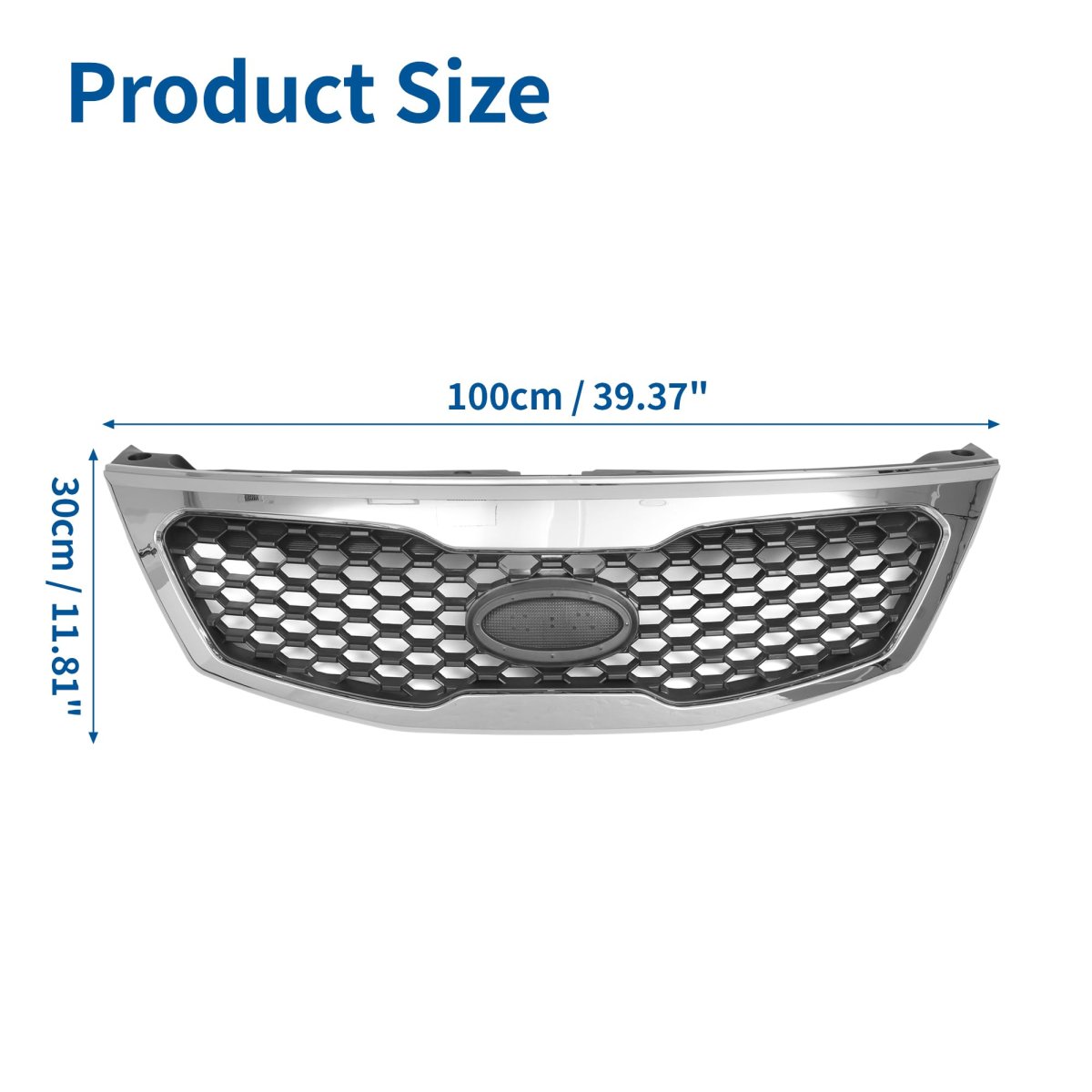 No 863502p000 Front Upper Hood Bumper Grille For Kia Sorento 2011-2013 Kidney Grill Black Silver Tone