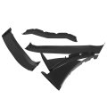 5pcs Low Profile Car Front Bumper Lips Spoiler Wing Body Kit With Side Canards Compatible Chevy Corvette 14-19 Matte Black