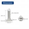 Uxcell M8x30mm T Slot Drop-in Bolt And M8 Hexagon Flange Nut Set 10 Sets Hammer Head-bolt T Shape Stud Sliding Screw For 40