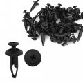 Uxcell 50 Pcs 6 3mm Hole Retainer Clips Plastic Drive Rivets Flaps Bumper Push For Ford
