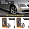 Vipmotoz Full Led Chrome Front Side Marker Lights Compatible With 2008-2009 Pontiac G8 2011-2017 Caprice Ppv Police Housing