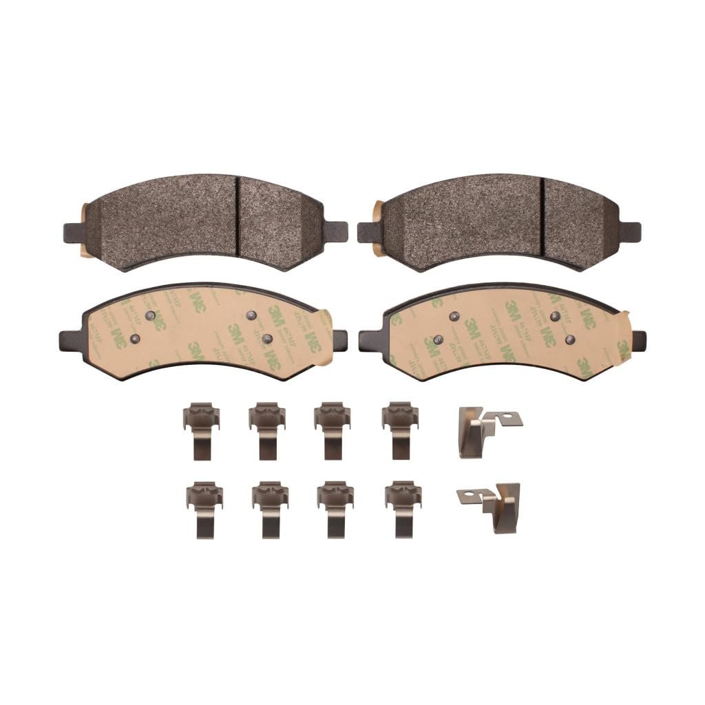 Disc Brake Pad Set For Chrysler Aspen 2007 2008 2009 Semi Metallic Front Mechanical Wear Sensor 2 40 In Height 7 00 Width