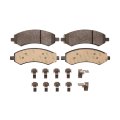 Disc Brake Pad Set For Chrysler Aspen 2007 2008 2009 Semi Metallic Front Mechanical Wear Sensor 2 40 In Height 7 00 Width 