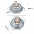 Uxcell Ball Transfer Bearing Unit 1 Inch Load 66lbs Flange Mounted Steel For Transmission Pack Of 2